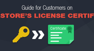 Guides for Customers on license certificate