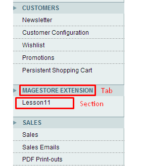 Magento Configuration - Section for module configuration- magento multiple stores