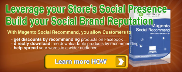 Reach more prospects with Magento Social Recommend extension in social media