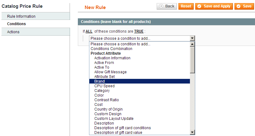 Extend Catalog Rule Conditions