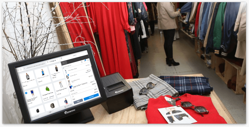 epos system in clothing store