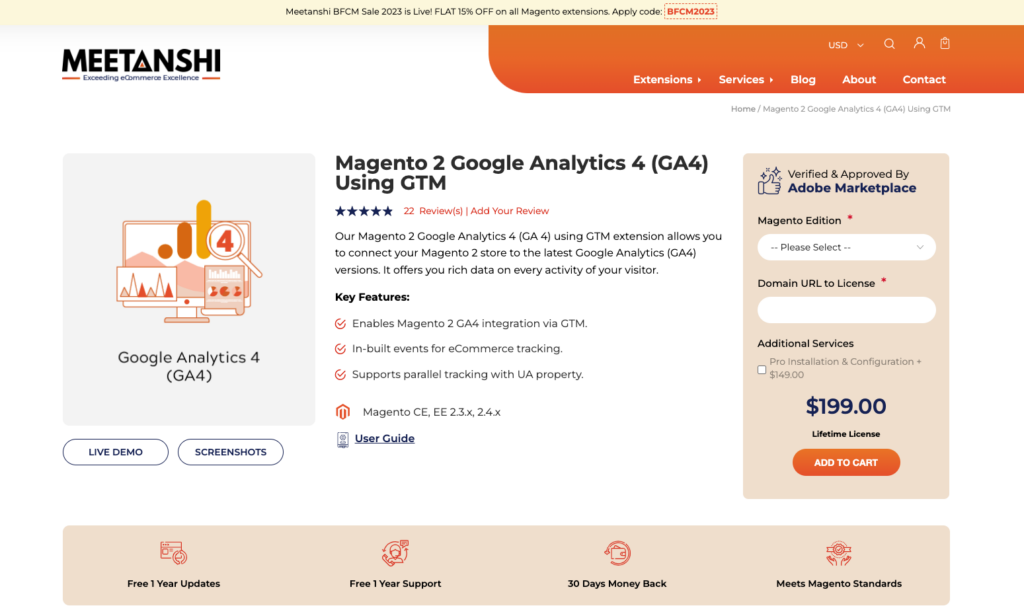 Meetanshi GA4 Extension for Magento 2